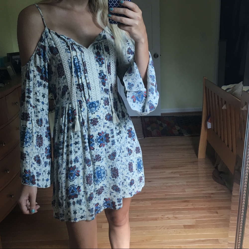 Cream floral dress